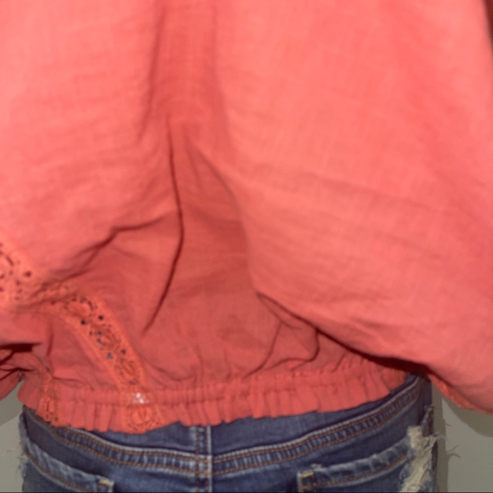 Free People Embroidered Boho Peasant Top Size Small - Picture 10 of 13